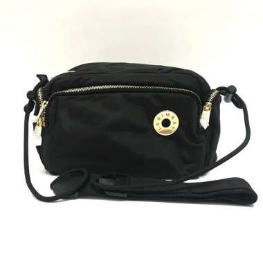 Bimba Y Lola Sling Bag in Black Drawstring Strap