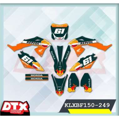 decal klx bf150 full body supermoto stiker motor klx bf150 stiker motor keren stiker motor trail mot