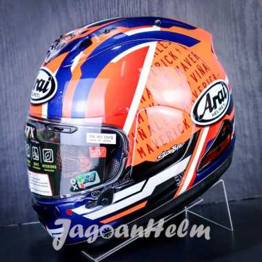 ARAI HELM RX-7X MAVERICK GP5 | WHITE RED FLUO BLUE | RX7X FULL FACE - M