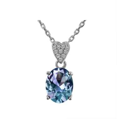 Lyubov Pendant - Kalung 1 carat perak lapis emas Alexandrite s925 by Her Jewellery