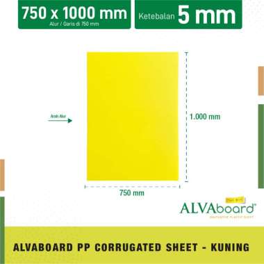 ALVAboard Lembaran Ukuran 100x75 cm Tebal 5 mm Tersedia 7 Varian Warna (P x L x T) Bundling Isi Per 