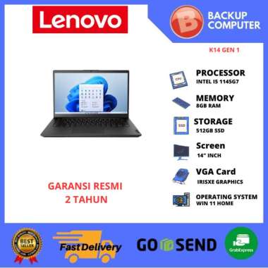 LAPTOP LENOVO K14 Gen 1 21CSS22300 INTEL I5 1145G7 8GB RAM 14" INCH