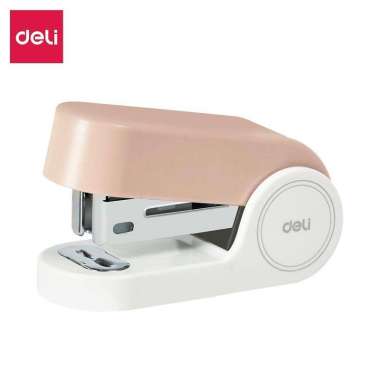 Deli Staples Mini / Mini Stapler Kapasitas 15 Lembar EK203 Merah Muda