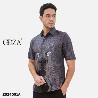 Odza Classic Baju Batik Pria Lengan Pendek Big Size Regular dan Slim Fit Fashion Modern Duroit XL