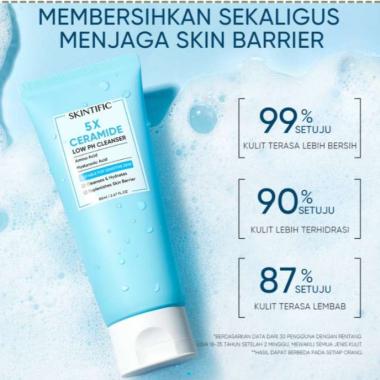 SKINTIFIC 5X CERAMIDE LOW PH CLEANSER FACIAL WASH 80ML FACE WASH SABUN