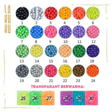 Lakuku - Refill Magic beads Isian magic beads 30 warna isi 100 biji diameter 3,5mm 23 (Coklat)