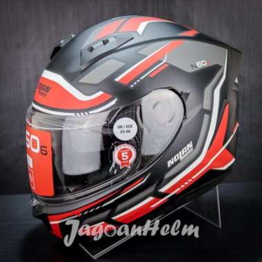 NOLAN HELM N606 LANCER #062 | FLAT BLACK | N60-6 DOUBLE VISOR M