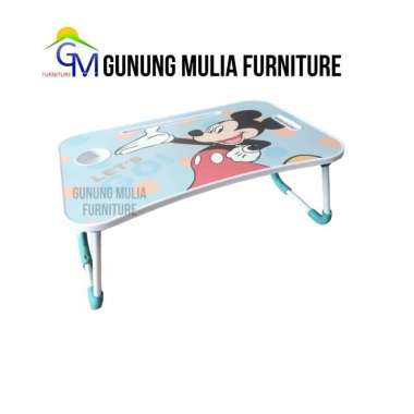 Meja Lipat Belajar Anak Karakter Mickey Blue