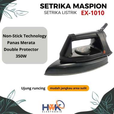Setrika Maspion | MASPION Setrika Listrik EX-1010 Blackberry - Gosokan Baju EX1010 EX 1010 Murah