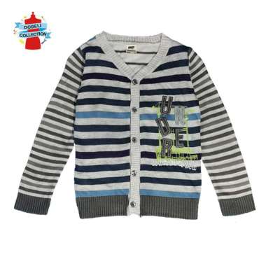 CARDIGAN OUTERWEAR RAJUT ANAK LAKI-LAKI 3 - 4 TAHUN ABU Z-989