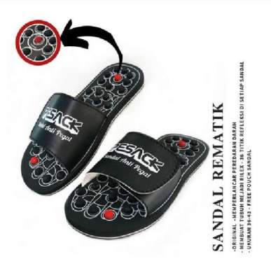Sandal Diabetes Kesehatan Rematik Refleksi Sendal Rematik Original 37 SELOP HITAM