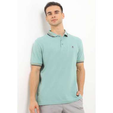 Hush Puppies Mael Contrast Collar Polo Pria Green XL