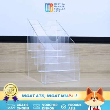 Rak Brosur Acrylic 5 Tingkat A5 – Display Elegan untuk Brosur Leaflet dan Katalog 5839529