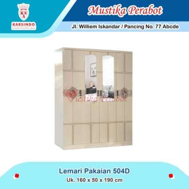 Lemari Pakaian Besi Jumbo 4 Pintu KRS 504 D PROMO AGUSTUS