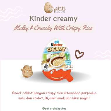 Kinder Creamy Milky & Crunchy with Crispy Rice 19g - Snack Anak KinderJoy baru
