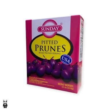 Sunday Pitted Prunes 310g Buah Plum Kering Prune Tanpa Biji untuk Kue Lapis Legit dan Cemilan