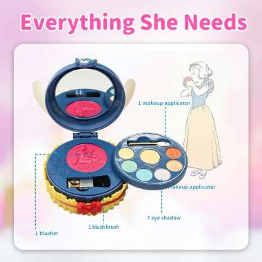 DISNEY Princess Series Makeup With Case Set 6Pcs - Makeup Anak Disney Princess Series - BPOM SNOW WH