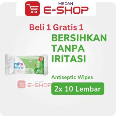 [ Buy 1 Get 1 ] Tissue Tisu basah Mitu 10 sheets Baby Wipes Antiseptic Food Grade Tisu Basah Bayi