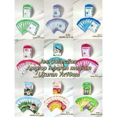 Amplop Lebaran Idul Fitri (isi 50pcs) Amplop Karakter Angpao Lucu RANDOM 18 LEMBAR