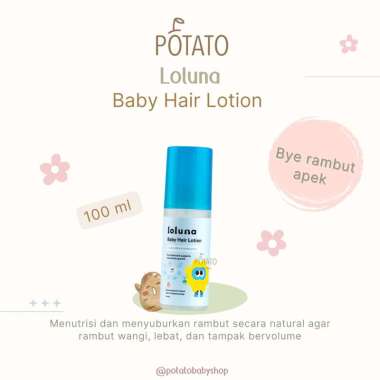 Loluna Baby Hair Lotion Aloe Vera & Candlenut 100ml - Spray vitamin rambut bayi dengan kemiri