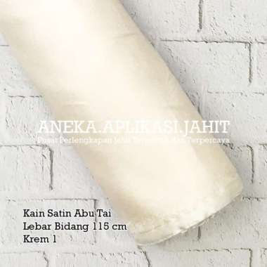 [1/3] 1 METER KAIN SATIN ABUTAI / KAIN FURING 19-KUNING GOLD