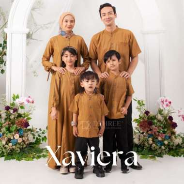 Dthree - Sarimbit Keluarga Xaviera ( Broken White ) Baju couple keluarga / Sarimbit Keluarga Muslim 