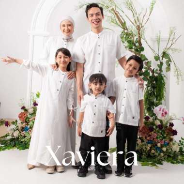 Dthree - Sarimbit Keluarga Xaviera ( Navy ) / Baju couple keluarga / Sarimbit Keluarga Muslim Gamis 