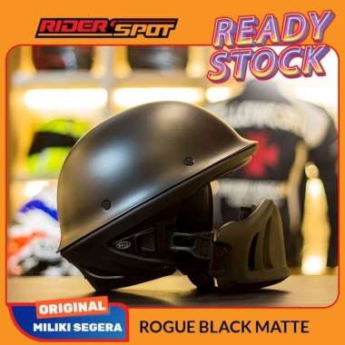Helm Motor Bell Rogue Matt Black Original Half Face Helmet L