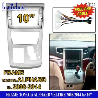 Frame Head Unit Android Toyota Alphard 2008-2014 10 Inch Bingkai Panel TV Mobil