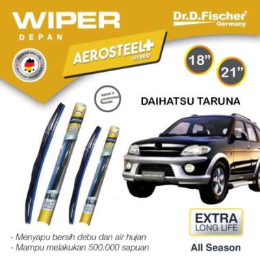 Wiper Daihatsu Taruna Fischer Karet Kaca Mobil Hybrid 18-21