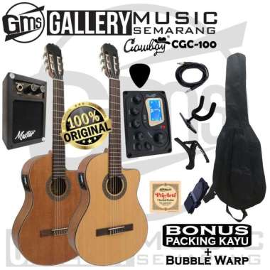 ORIGINAL!!! Gitar Klasik Elektrik Cowboy CGC-100NA CGC 100 NS EQ AW-1 PAKET D CGC-100 NS