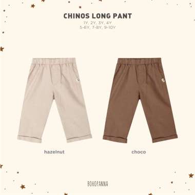 BOHOPANNA - CHINOS LONG PANT - CELANA PANJANG ANAK 1Y CHOCO