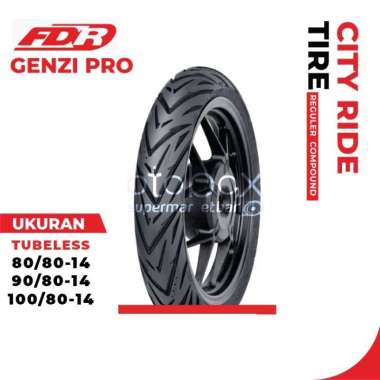 BAN MOTOR FDR GENZI PRO UKURAN 80/80 90/80 100/80 RING 14 TUBELESS 80/80-14