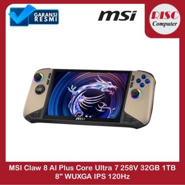 MSI Claw 8 AI+ A2VM 012 Gaming handheld Ultra 7 258V 32GB 1TB SSD 8" Wuxga IPS 120Hz W11
