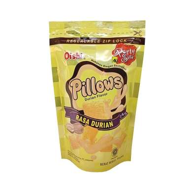 Oishi - Snack Pillow, Sponge, dan Popcorn - Party Size Pouch PLOW DURIAN