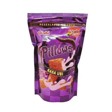 Oishi - Snack Pillow, Sponge, dan Popcorn - Party Size Pouch PLOW UBI