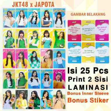 Photocard JKT48 x Japota Set 25 Pcs Laminasi Muka Glossy 2 Sisi Bolak Balik JKT48 X JAPOTA