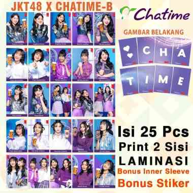 Photocard JKT48 x Japota Set 25 Pcs Laminasi Muka Glossy 2 Sisi Bolak Balik JKT48 X CHATIME B