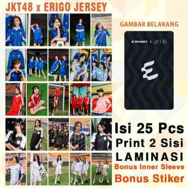 Photocard JKT48 x Japota Set 25 Pcs Laminasi Muka Glossy 2 Sisi Bolak Balik JKT48 X ERIGO JERSEY