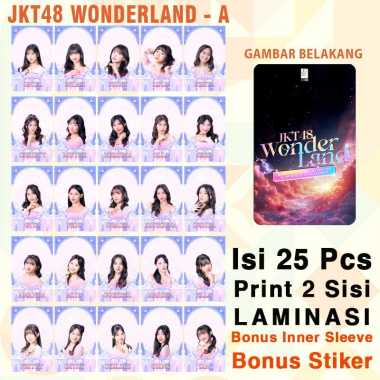 Photocard JKT48 x Japota Set 25 Pcs Laminasi Muka Glossy 2 Sisi Bolak Balik JKT48 WONDERLAND A