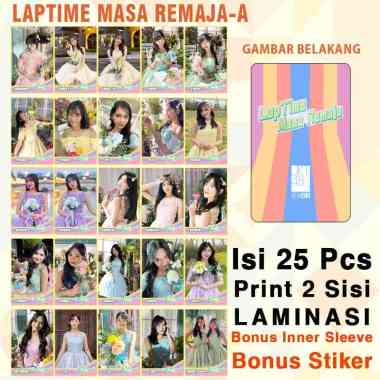 Photocard JKT48 x Japota Set 25 Pcs Laminasi Muka Glossy 2 Sisi Bolak Balik JKT48 LAPTIME A