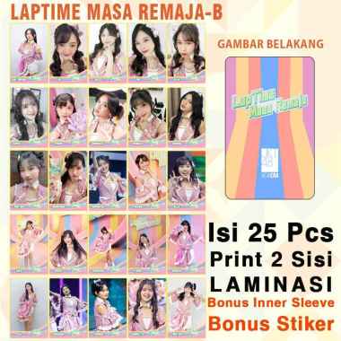 Photocard JKT48 x Japota Set 25 Pcs Laminasi Muka Glossy 2 Sisi Bolak Balik JKT48 LAPTIME B