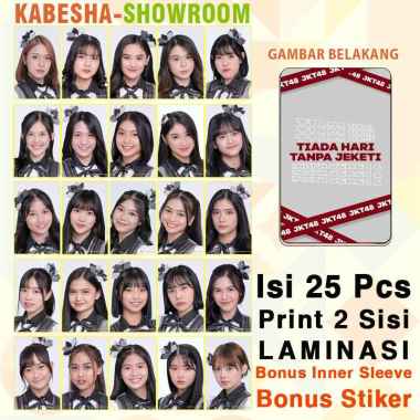 Photocard JKT48 x Japota Set 25 Pcs Laminasi Muka Glossy 2 Sisi Bolak Balik KABESHA SHOWROOM