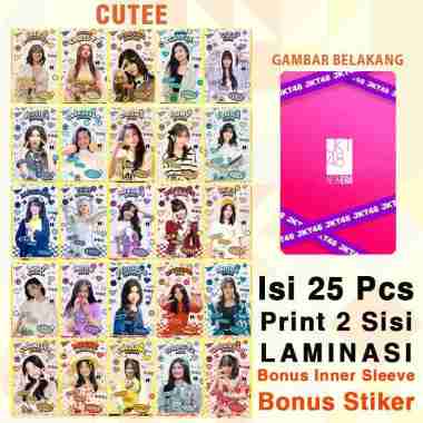 Photocard JKT48 x Japota Set 25 Pcs Laminasi Muka Glossy 2 Sisi Bolak Balik JKT48 CUTEE
