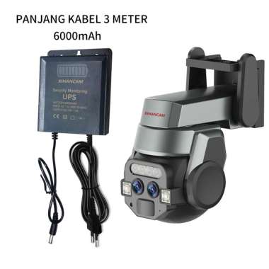 TECNO XIHANCAM 6MP CCTV Zoom 10x IP Kamera Dual Lens 360 PTZ CCTV Dual Kamera Outdoor Wifi HP Jarak
