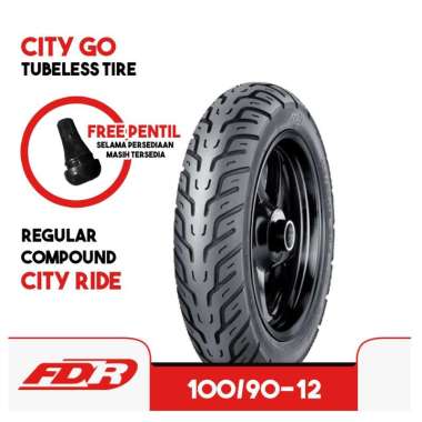 Ban Depan Motor Scoopy CITY GO FDR Ukuran 100/90 Ring 12 Tubeless