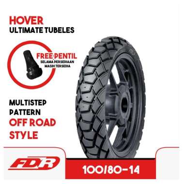 BAN MOTOR MATIC FDR HOVER RING 14 UKURAN 100/80 TUBELESS
