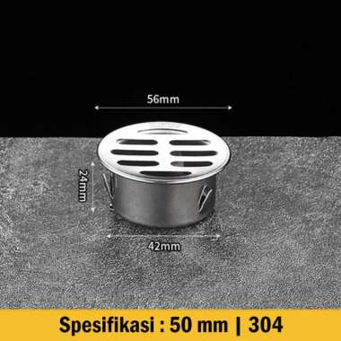 Plat Saringan Air Stainless Bulat Penutup Pipa Saluran Pembuangan Air, Ukuran 2 Inch | 304