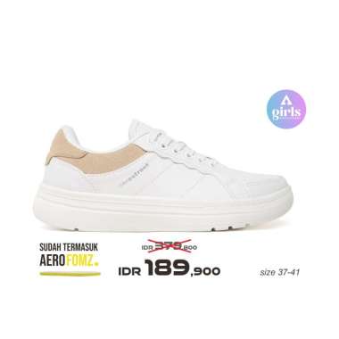 Aerostreet 37-41 Naura Putih Putih Krem - Sepatu Sneakers Wanita 41