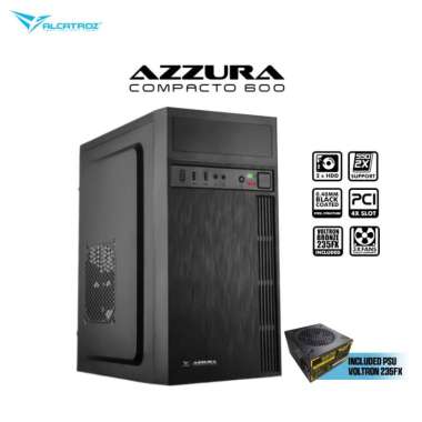 Casing Alcatroz Azzura Compacto 600 M-Atx with PSU Voltron Bronze 235 Include PSU